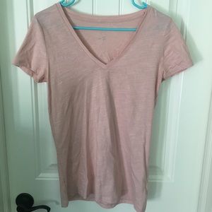 Rose pink v-neck t-shirt from Target